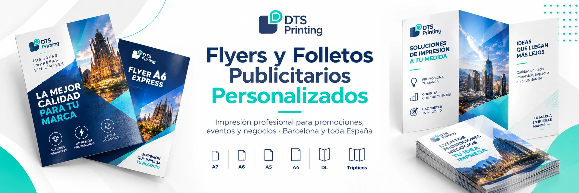Flyers y folletos publicitarios personalizados de DTS Printing