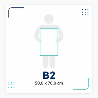 Cartel B2 vertical, 50,0 × 70,0 cm