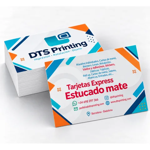 Tarjetas de visita estucado mate de 350 g/m², sin plastificar