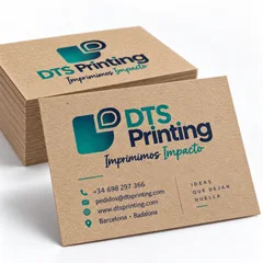 Tarjetas kraft marrones, nuevo ejemplo de presentación