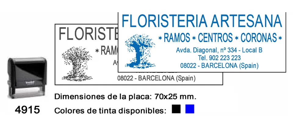 Ejemplo real de estampación del modelo 4915