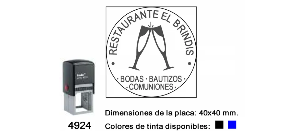 Ejemplo real de estampación del modelo 4924