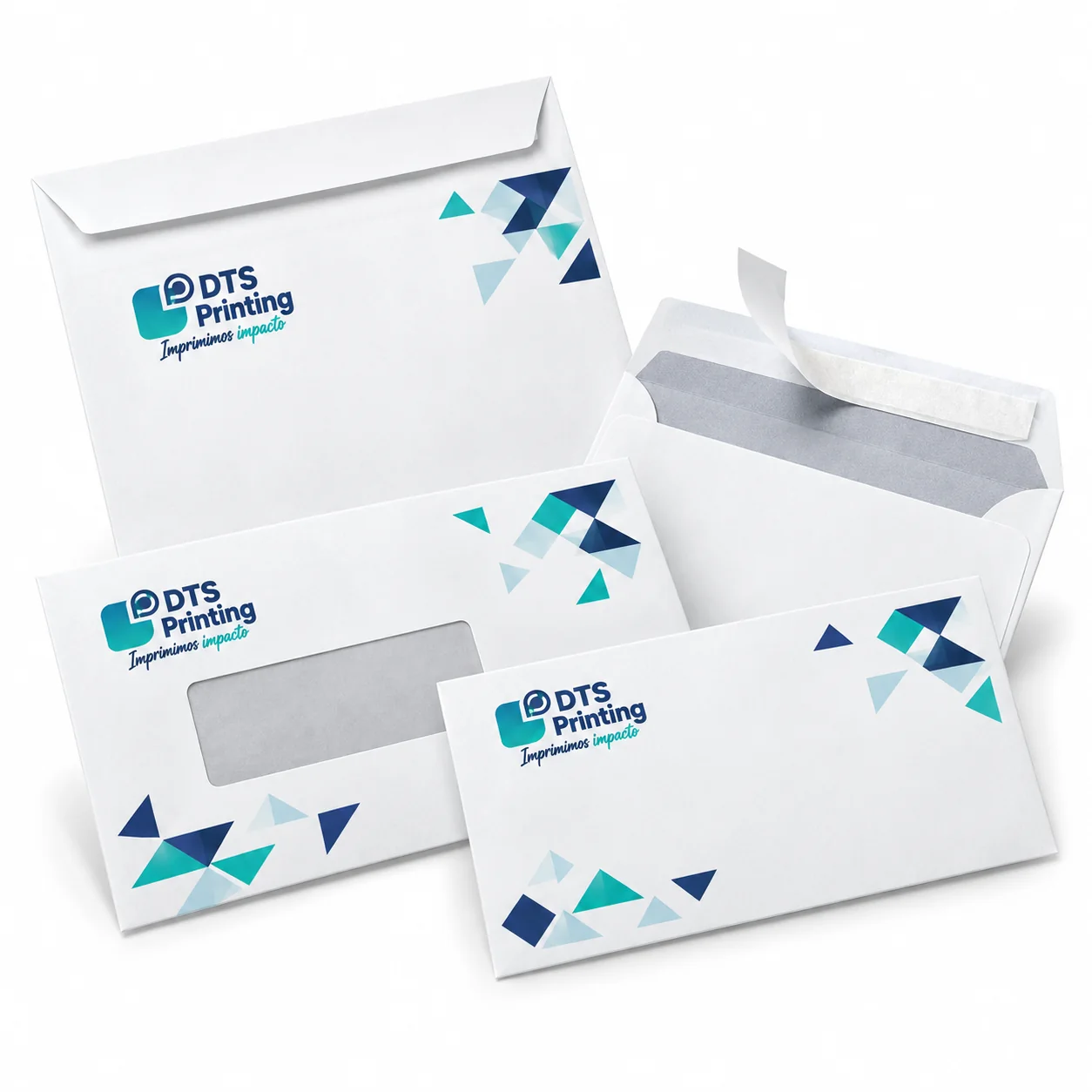 Sobres personalizados DTS Printing en varios formatos con y sin ventana