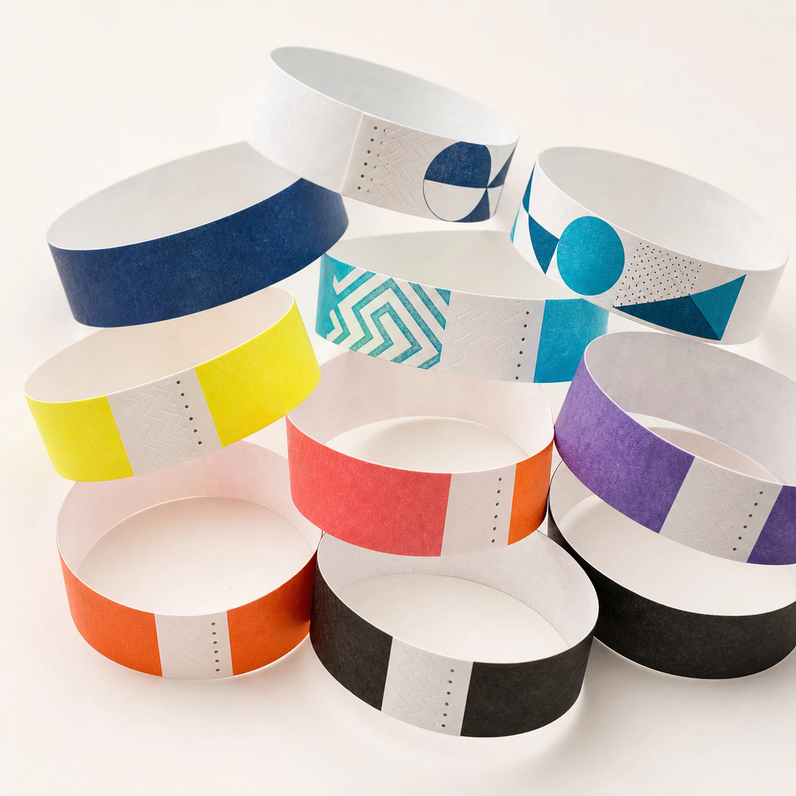 Pulseras Tyvek personalizadas en varios colores