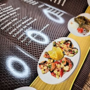Cartas de Menú Trípticas – detalle del producto