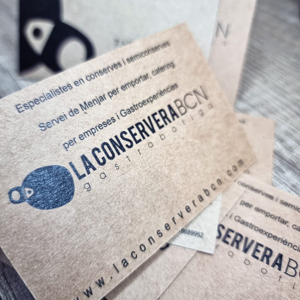 tarjetas de visita papel kraft
