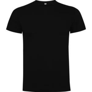 Camiseta negra Roly Dogo Premium CA6502 personalizada con impresión DTF