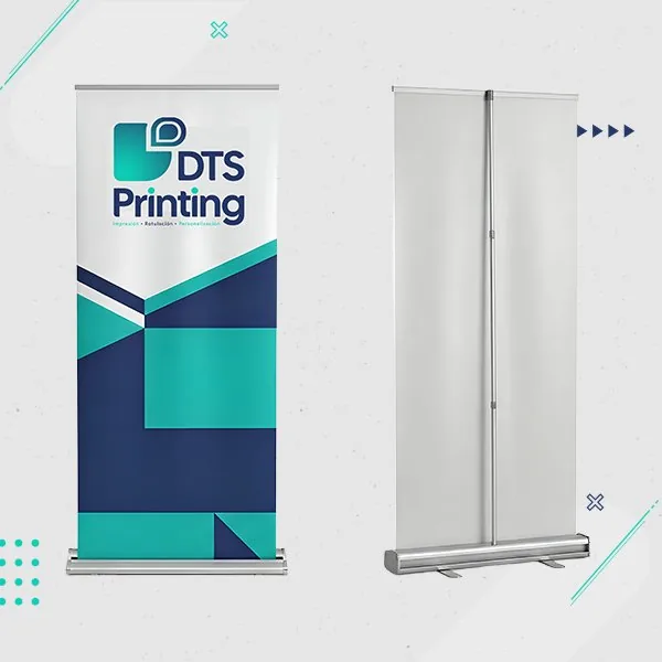 Roll Up personalizado montado con estructura y gráfica