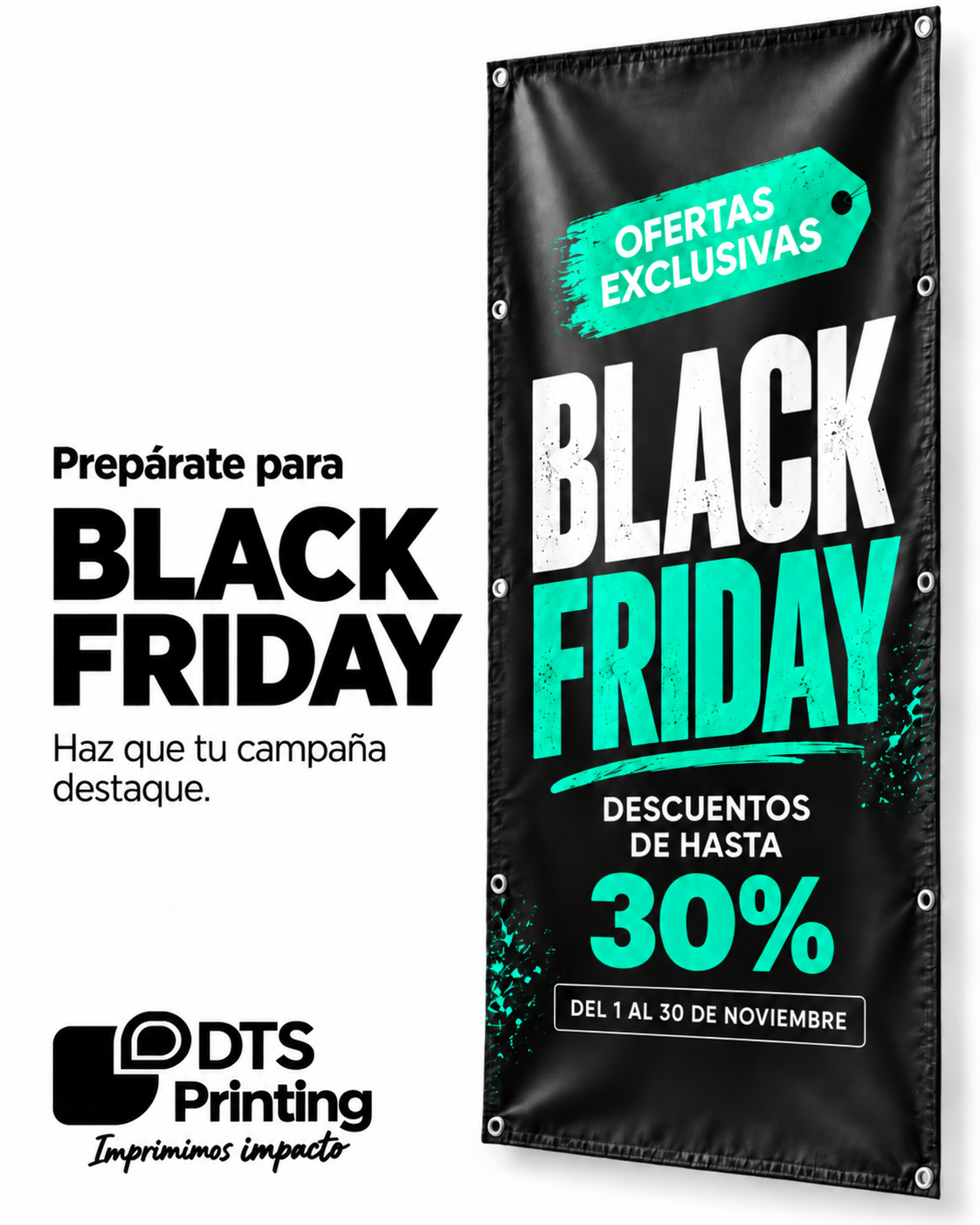 Prepárate para Black Friday con DTS Printing: descuentos de hasta el 30% del 1 al 30 de noviembre