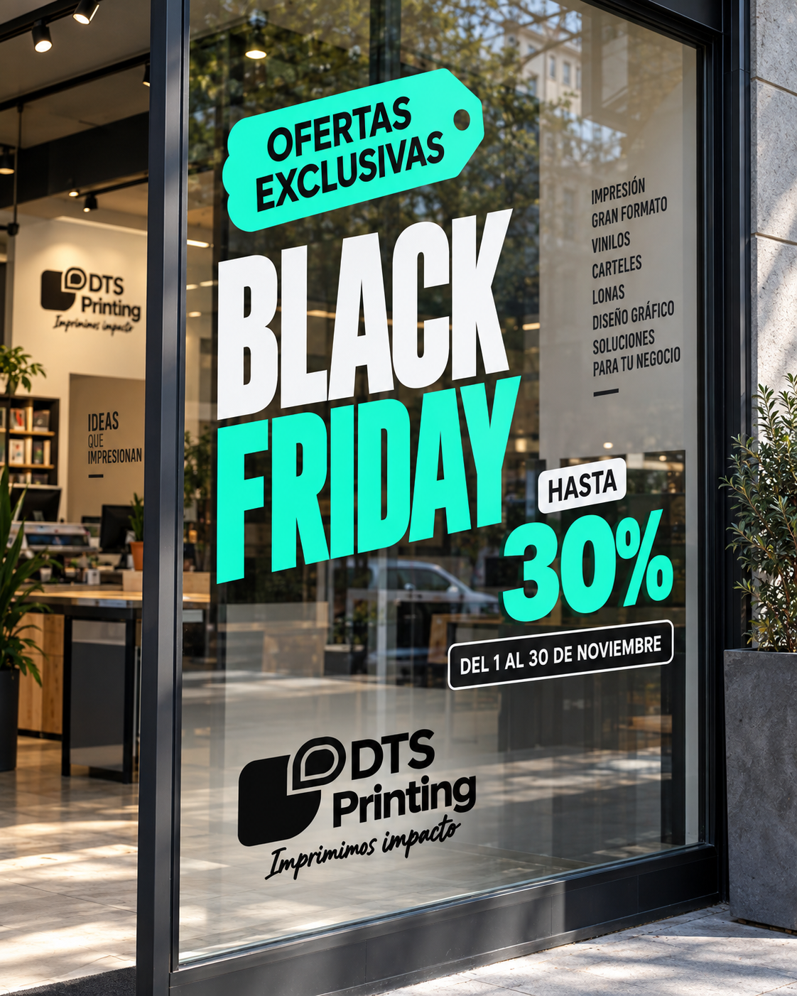 Oferta Black Friday en vinilo de corte de DTS Printing: hasta el 30%, del 1 al 30 de noviembre