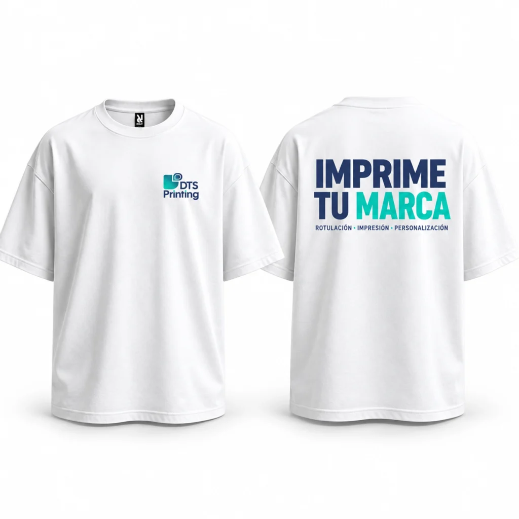Camisetas oversize personalizadas con impresión DTF