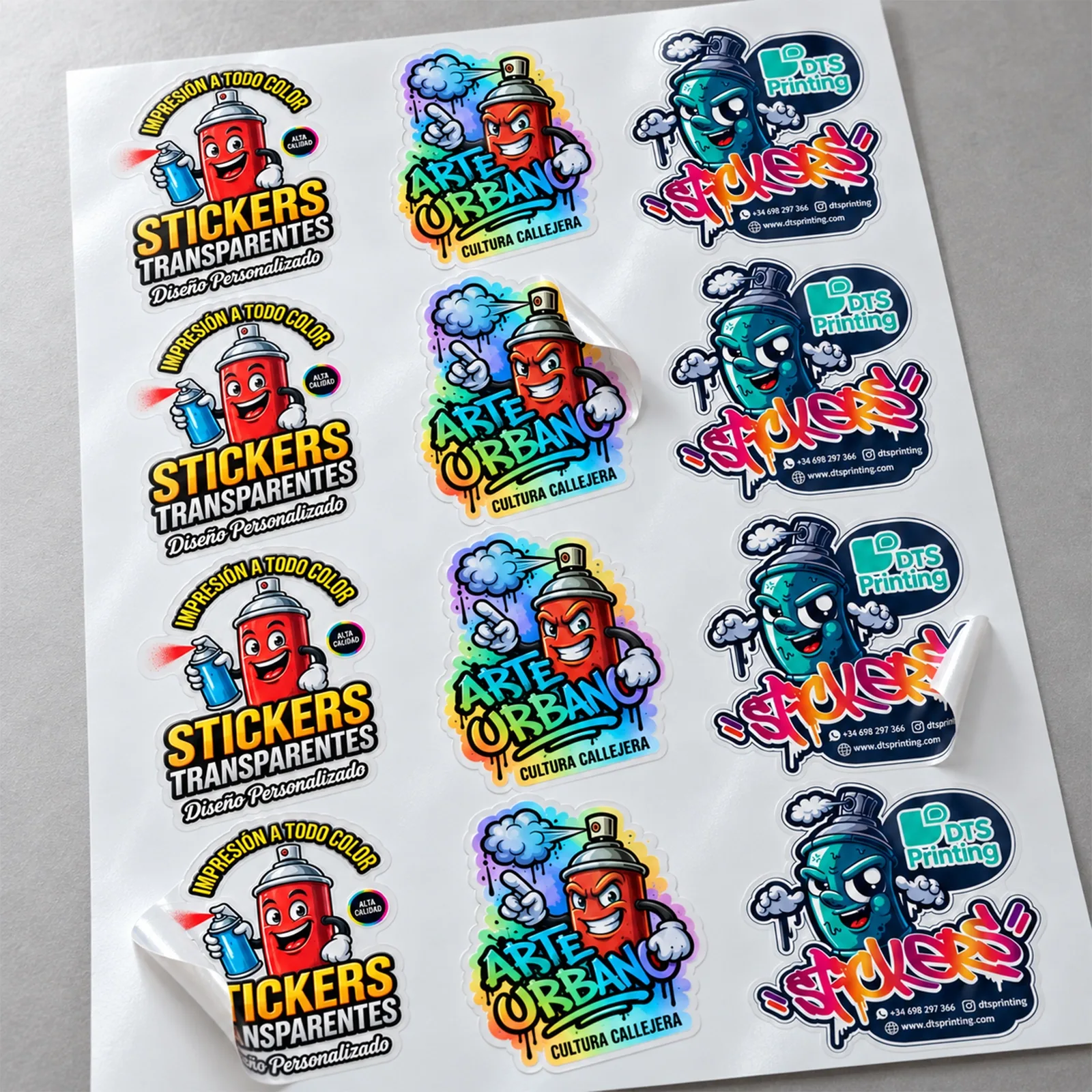 Pegatinas en Hojas Personalizadas