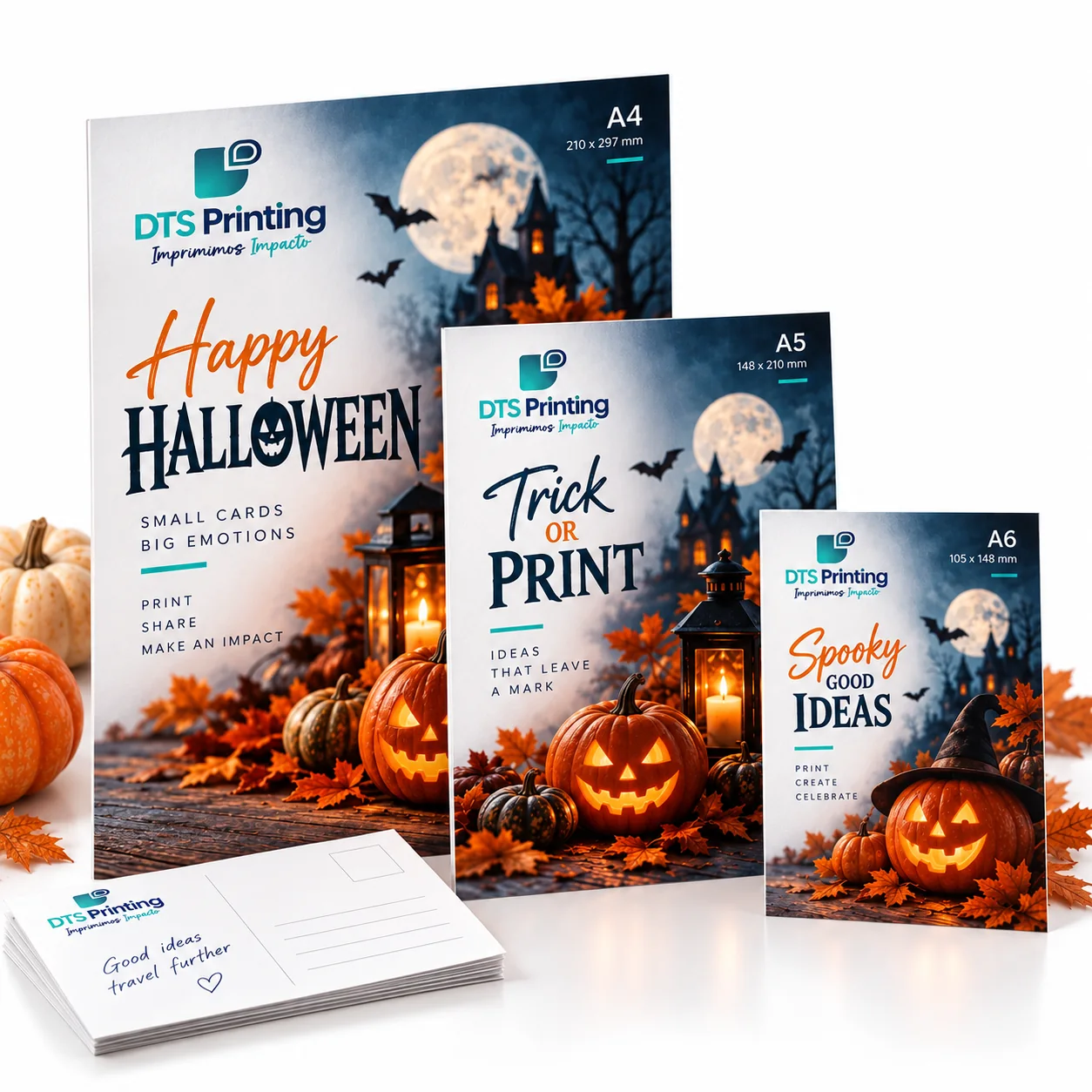 Postales personalizadas para campañas de Halloween