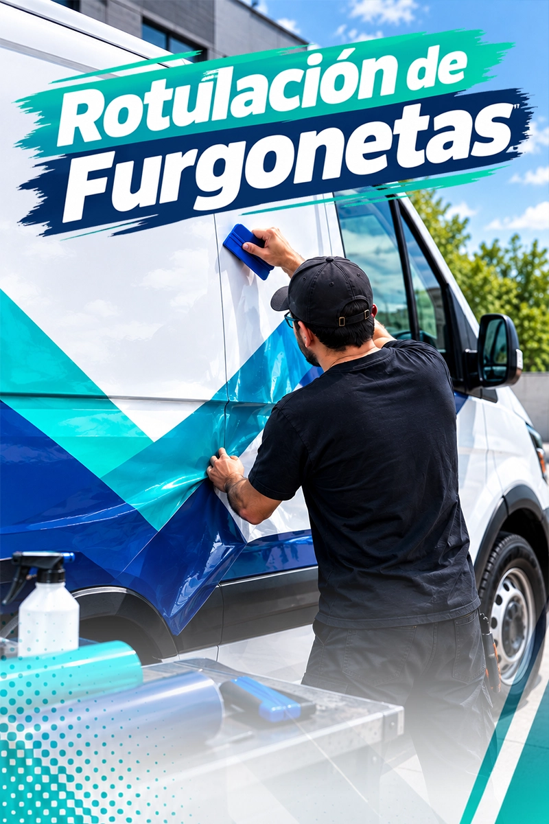 Rotulación de furgonetas con vinilo personalizado en móvil