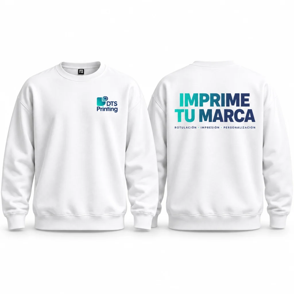 Sudaderas personalizadas sin capucha con impresión DTF